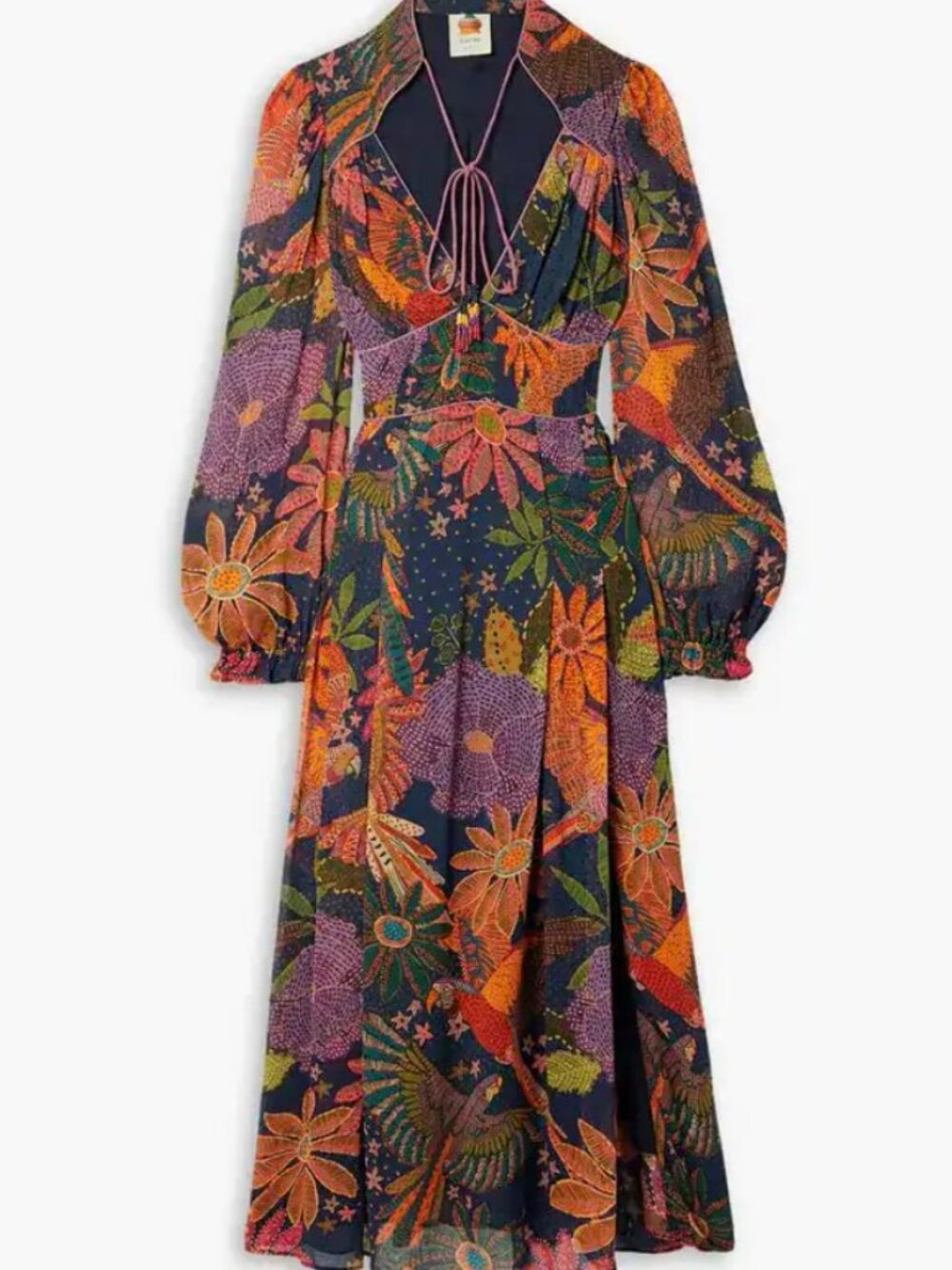 Farm Rio Floral Midi Dress | XS - Picture 2 of 6